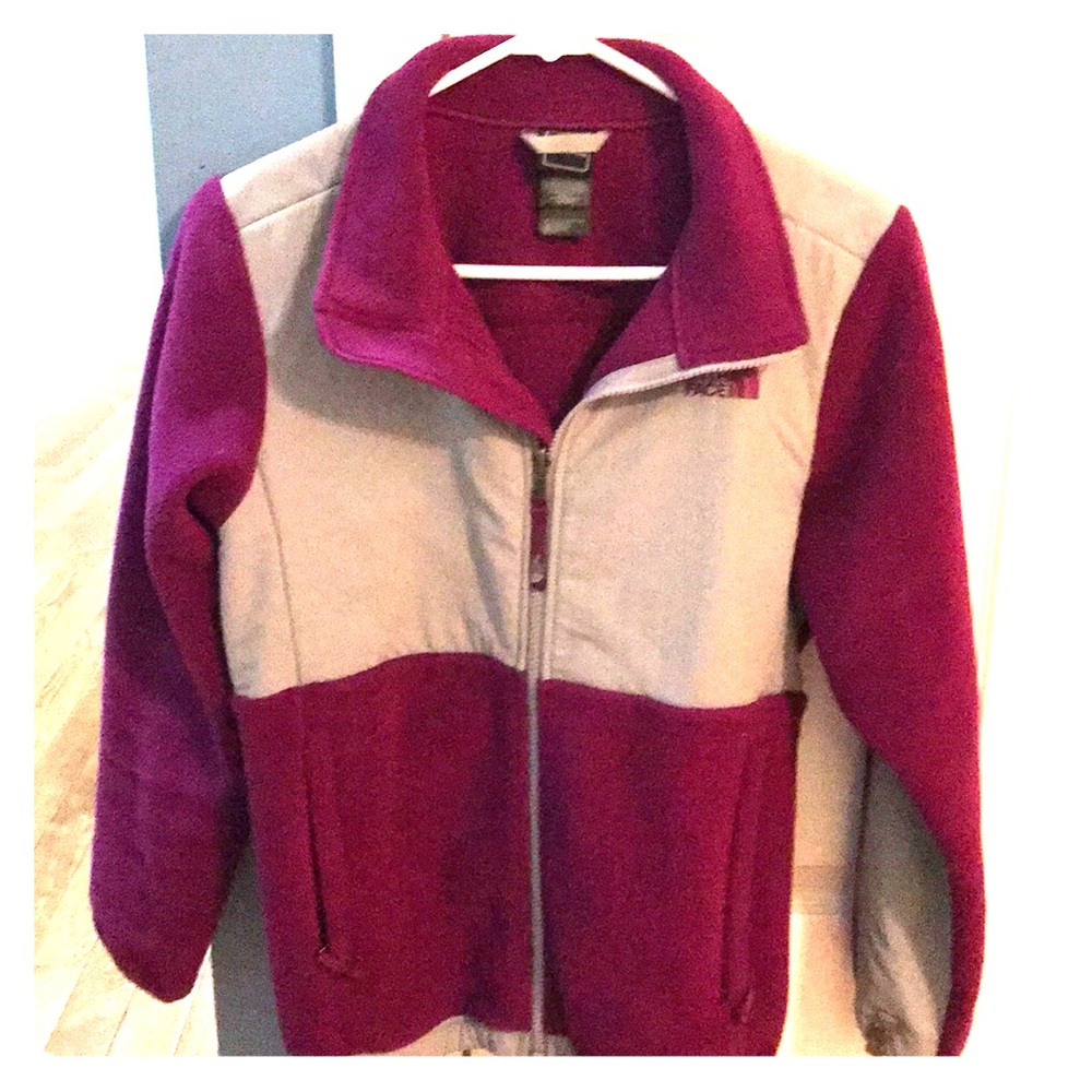 Purple and gray north face